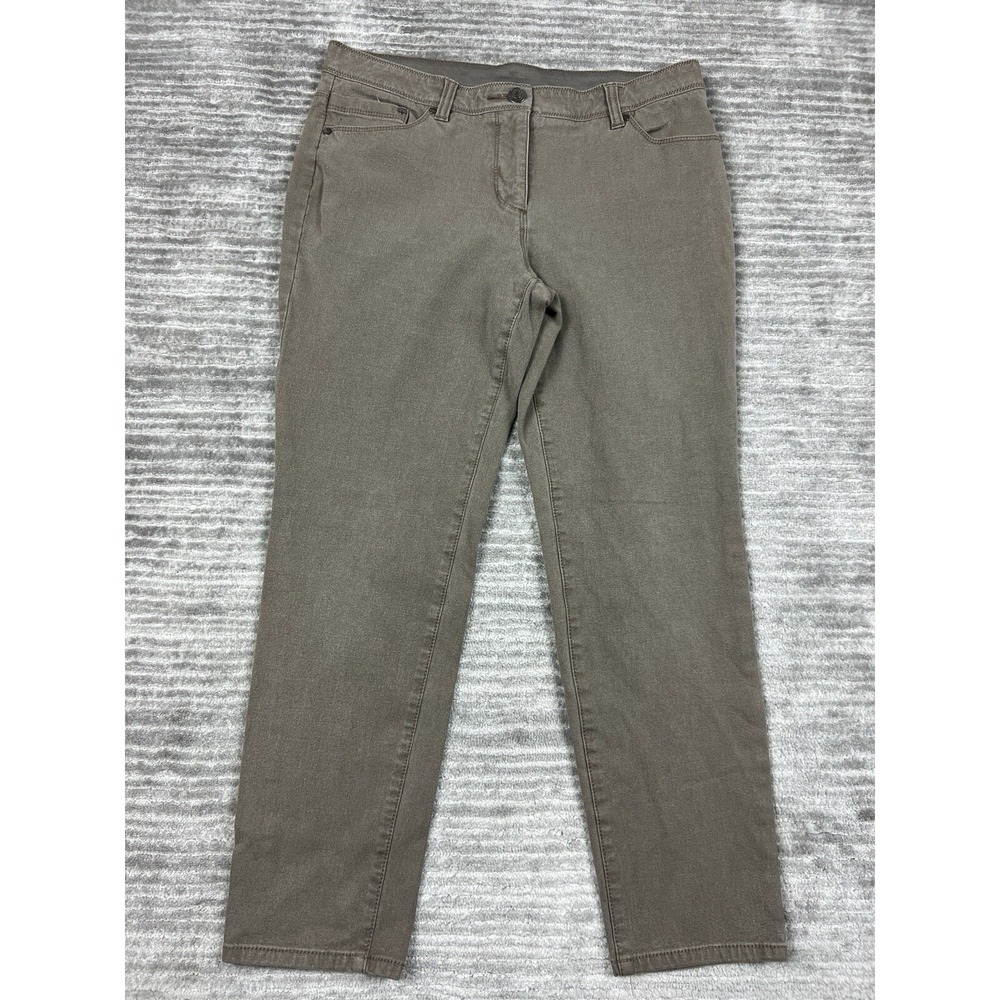 Chicos Jeans Womens Medium 1 Brown So Slimming Cotton Blend Stretch Casual